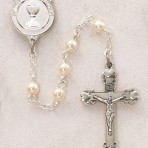 Sterling Silver First Communion Rosary (pearl)