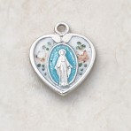 Miraculous Medal Heart Shaped