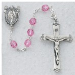 Sterling Silver pink rosary